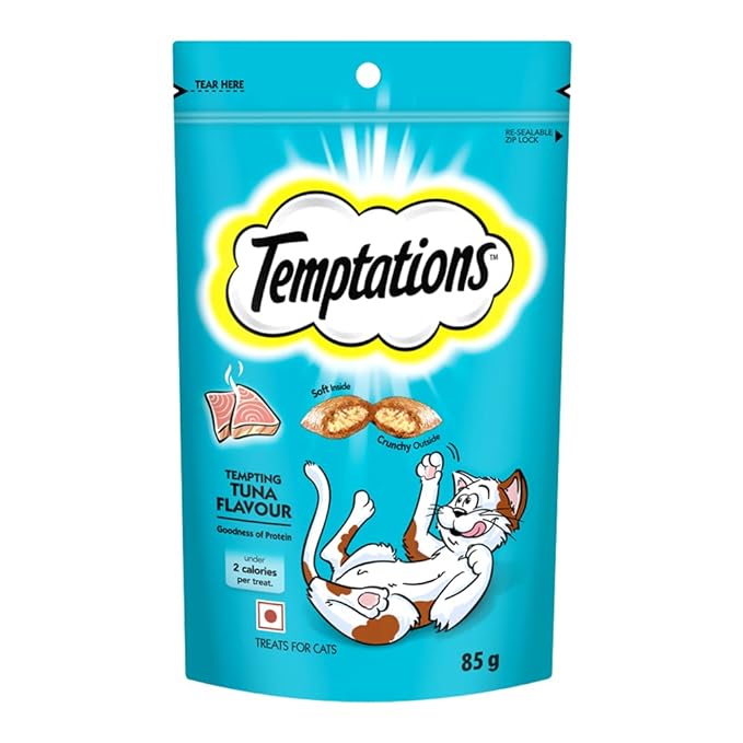 Temptations Adult Cat Treat, Chunk Tuna Flavour 85 Gram